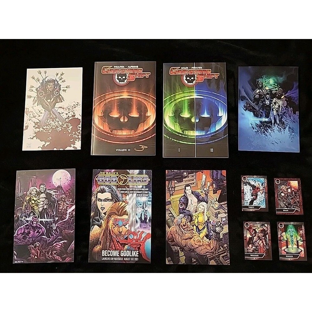 Graveyard Shift Volume 1 2 3 Jon Malin TPB Graphic Novel & Art Lot Vol 3 Signed